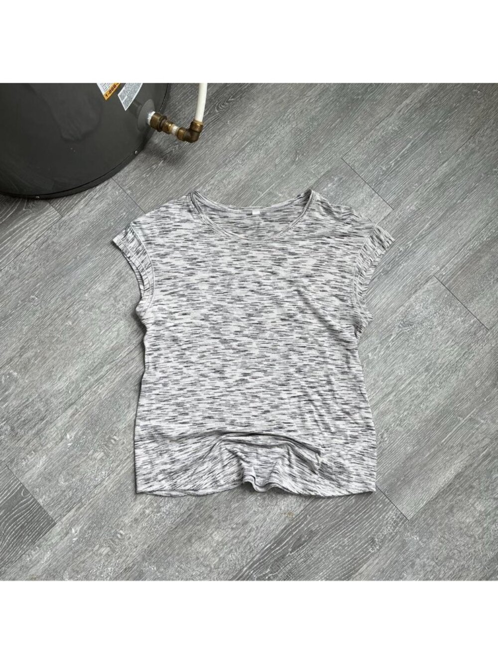 Grey / White Lululemon Activewear / Yoga / Workout Tank Top Shirt